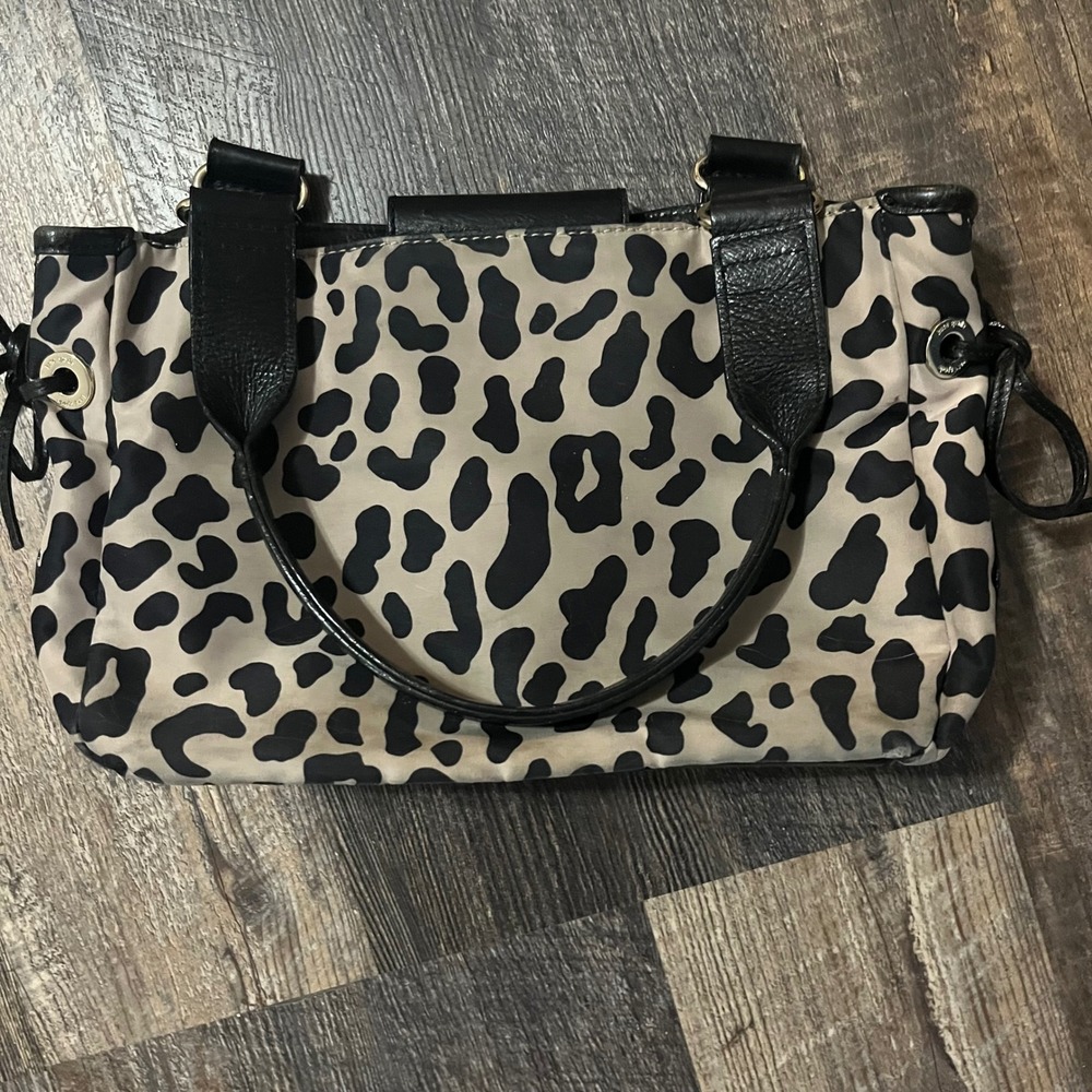 kate spade Beige and Black Leopard Print Satchel - Picture 3 of 9